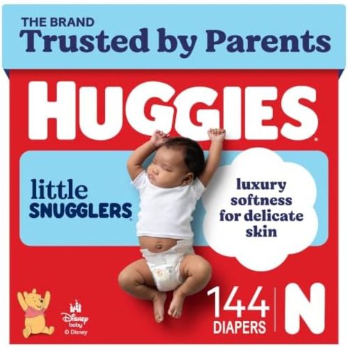 Huggies Little Snugglers Newborn Diapers, 144 Count