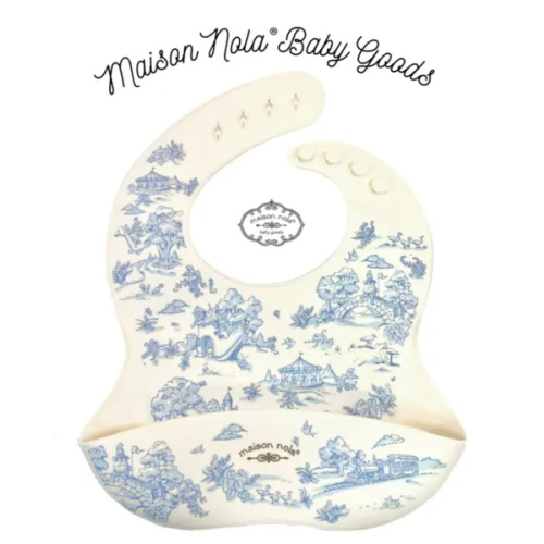 Storyland Toile Silicone Bib