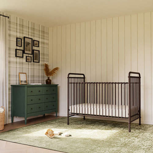Namesake Abigail Black Vintage Iron 3-in-1 Convertible Baby Crib