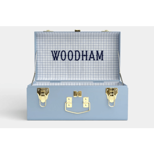 Mini Trunk - Light Blue - Picnic in Blue / Embroidery