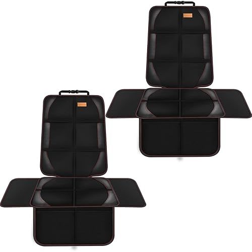 Bacgnyer Car Seat Protector, 2 Pack of Seat Protectors, Thickest Padded 600D Fabric Padding, Waterproof, Durable, Anti Slip Backing, Child Seat Protection, Suitable for Babies, Toddlers, Children