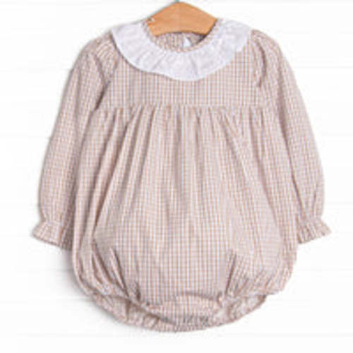 Thanksgiving Day Scalloped Bib Diaper Set, Tan – Stitchy Fish