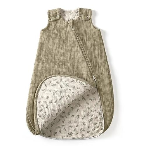 lulumoon Sleep Sack Muslin for Baby: Cotton Wearable Blanket for 9-15 Months - Soft Lightweight Ideal for Nursery Lounge Nighttime Naptime 6-12 Months