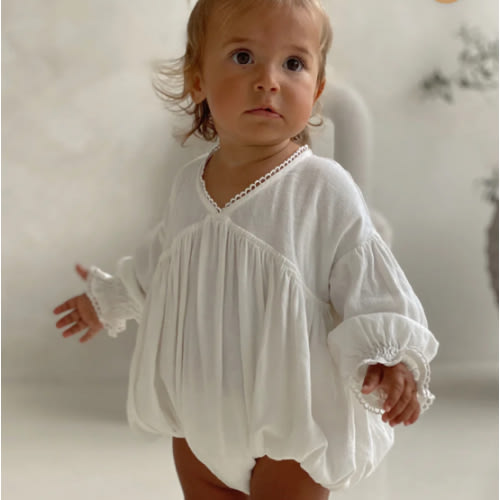 NOELLE ROMPER - WHITE