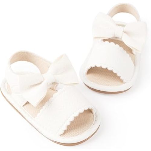 Baby Girls Sandals Bohemia Flower Bow Soft Sole Toddler First Walkers Beach Summer Shoes