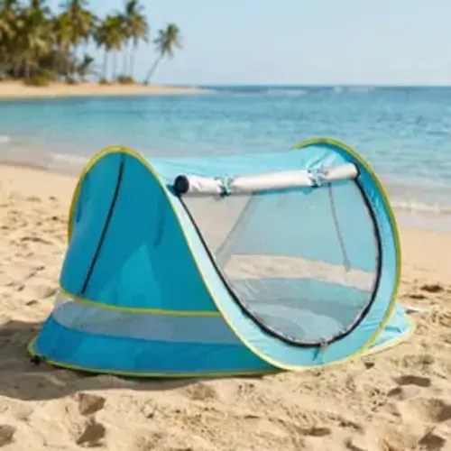 Sumbababy Summer Kids Outdoor Play Beach Tent, Pop Up Toddler Travel Tent , Infant Portable Playhouse, Outdoor Fun Adventure # beach tent #uv protection #baby tent - TikTok Shop