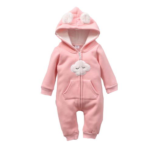 Cute Baby Clothing Toddler Boys Girls Autumn Winter Long Sleeve Cloud Bear Ears Jumpsuit Romper
