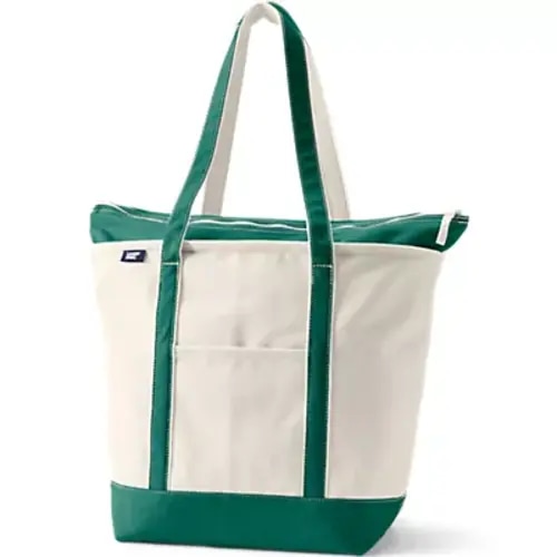 Medium 5 Pocket Open Top Canvas Tote Bag | Lands' End