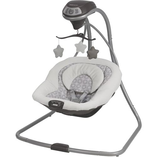 Graco Simple Sway Baby Swing, Side‑to‑Side Sway, Infant Swing with 6 Speeds, Vibration, Abbington