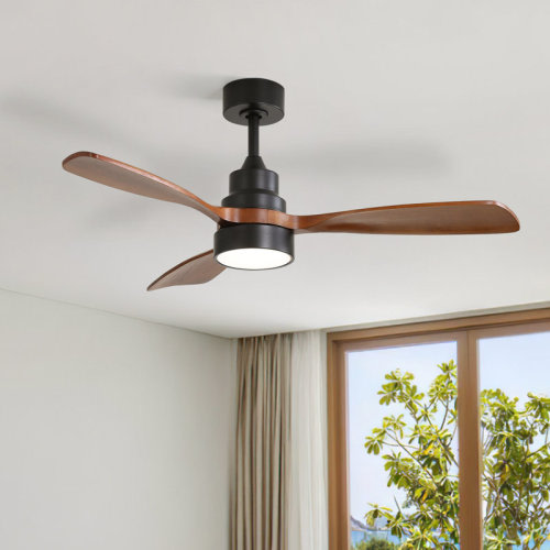 George Oliver 48" Nicola 3 - Blade Modern Ceiling Fan with Remote Control and Light Kit & Reviews | Wayfair