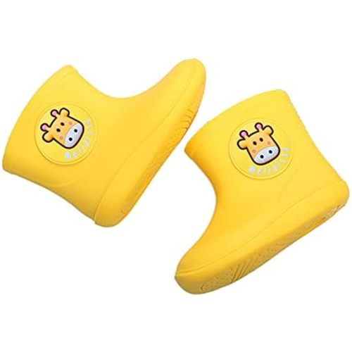 IWIHMIV Baby Rain Boots Outdoor Rubber Boot for Kids Waterproof Cartoon Baby Rain Shoes Rain Boots Toddler Boys