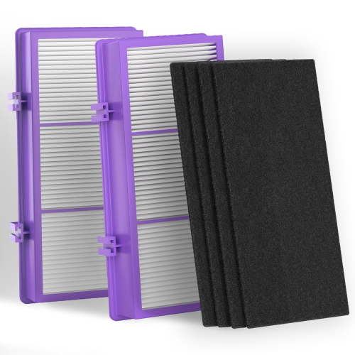 Upgrade Holmes AER1 Filter Replacement for Holmes Air Purifier, 2 True Filters + 4 Carbon Booster Filters, purple