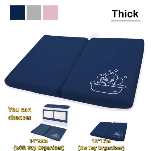 Baby Bath Kneeler and Elbow Rest ,Safty Kneeler Mat for Tub Bathing and Bathroom Time - Royal Blue