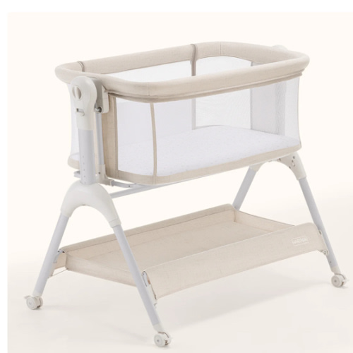 HARPPA Cuddly Sway | 3-in-1 Rocking Baby Bassinet & Bedside Sleeper for Newborns with Mattress for Reflux | Attaches to Bed, Adjustable Heights, Non-Toxic & CPSC Certified | Sturdy Frame, Portable Wheels, Tool-Free Setup, Gentle Rocking | Perfect for Newb