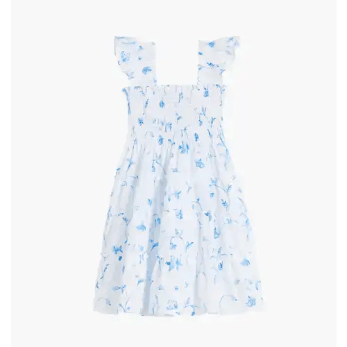 The Baby Ellie Nap Dress - Blue Botanical - Hill House Home