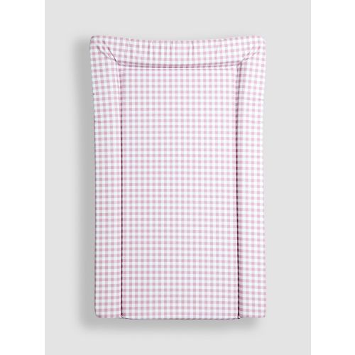 Dusky Pink Gingham Changing Mat - Size One