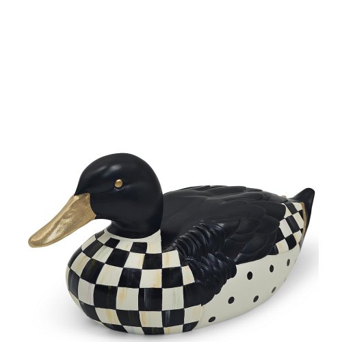 MacKenzie-Childs Check Mallard Duck Resin Decorative Figurine