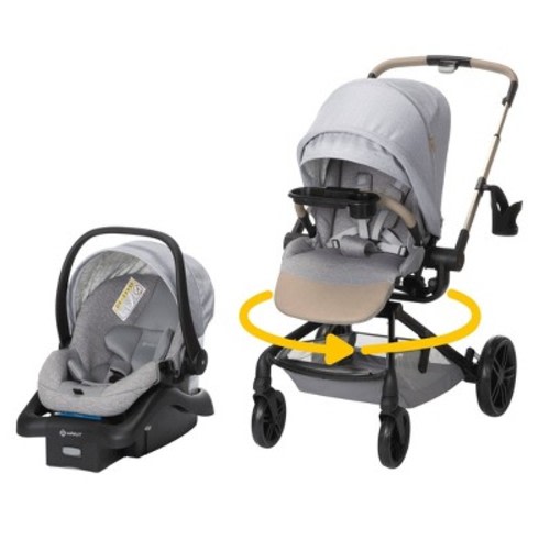 Safety 1st Turn & Go Rotating Travel System - French Gray