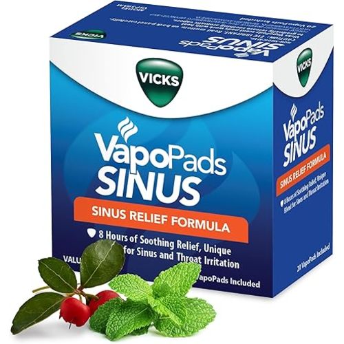 Vicks VapoPads Original Menthol Scent Refill Pads for Vicks Humidifiers and Sinus Inhalers, 20-Pack