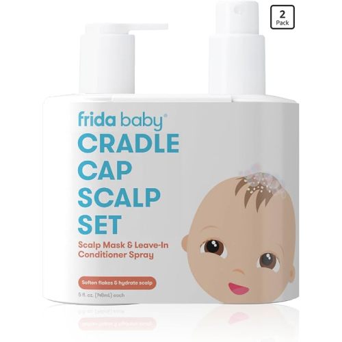 Amazon.com : Frida Baby Cradle Cap Treatment, Cradle Cap Shampoo for Babies + Flake Fixer Scalp Spray, Cradle Cap Kit Soothes Baby's Scalp, Prevents Dryness and Flakes : Baby