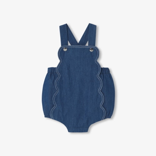 Baby girl lightweight denim romper