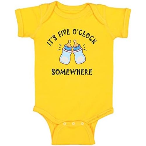 Funny Baby It's 5 o'clock Somewhere Infant Bodysuit Romper One Piece (Boys and Girls)