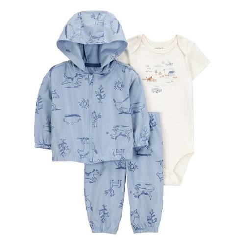 Baby Boys Carter's 3-pc. Farm Animal Cardigan, Bodysuit & Pants Set