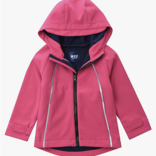 M2C Girls Hooded Fleece Lined Windproof Softshell Windbreaker Jacket