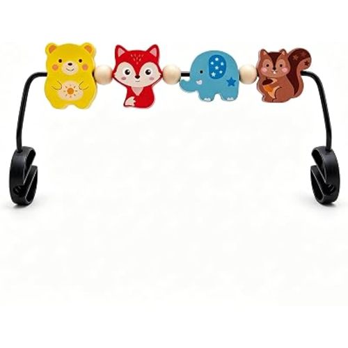 Baby Bjorn Bouncer Toy Bar, Wooden Rotatable Bouncer Toy Bar Attachment, Montessori Sensory Gifts for Babies
