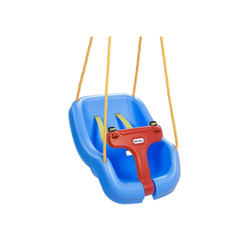 Little Tikes Snug 'n Secure Blue Swing with Adjustable Straps, 2-in-1 for Baby and Toddlers Ages 9 Months - 4 Years