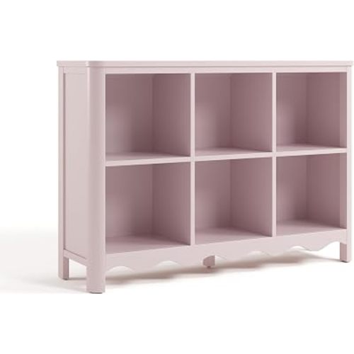 Storkcraft Casablanca 6 Cube Organizer Bookcase, Blush