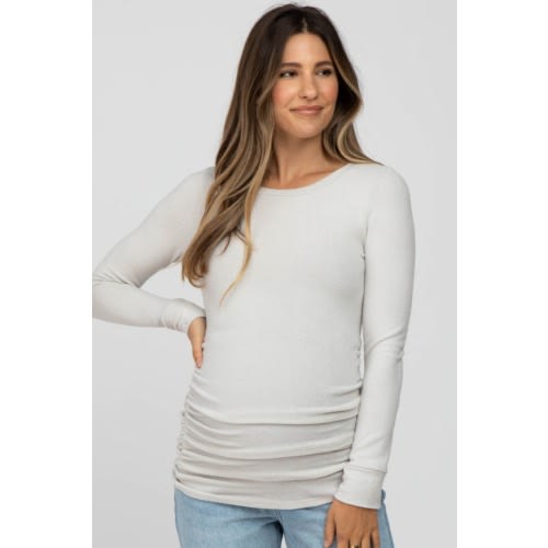Soft Knit Ruched Maternity Top