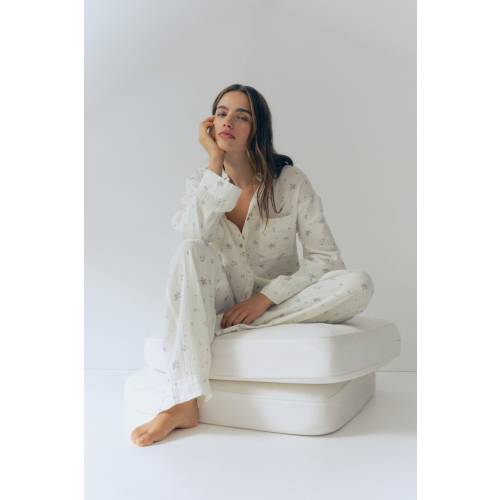 COTTON MUSLIN PAJAMAS - LARGE