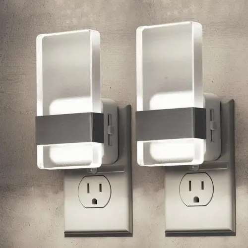 YANSUN Dimmable Plug-In Night Lights With Dusk To Dawn Sensor | Wayfair
