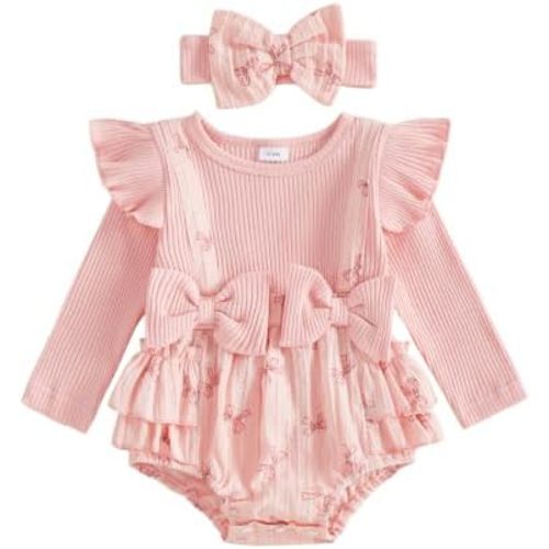 Baby Girl Floral Romper Dress Newborn 0 3 6 12 18 Months Clothes Outfit