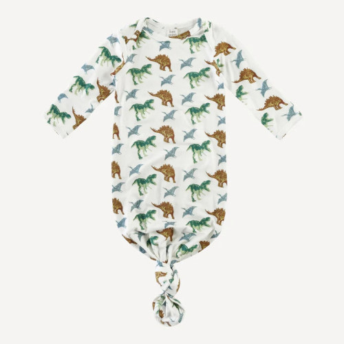 Bamboo Knotted Gown - Dinosaurs
