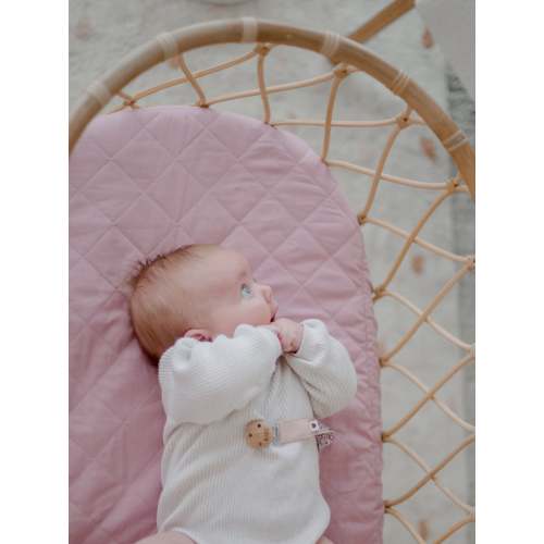 Waterproof Fitted Bassinet Sheet | Dusty Mauve