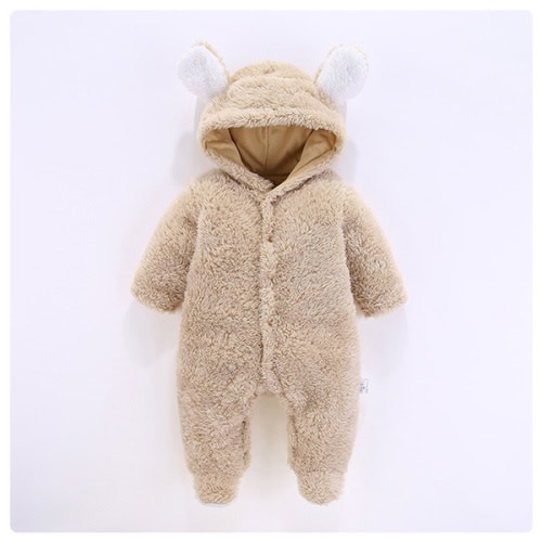 Baby Baby Boy / Girl 3D Bear Design Winter Hooded Jumpsuit at PatPat.com