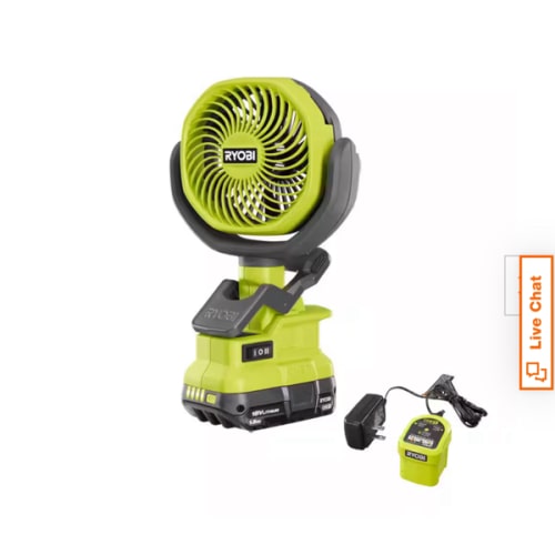 ONE+ 18V Cordless 4 in. Clamp Fan Kit with Compact Battery and Charger