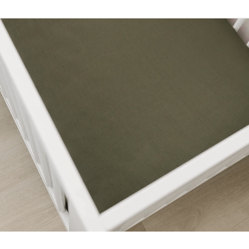Olive Bamboo Stretch Crib Sheet – HoneyBug