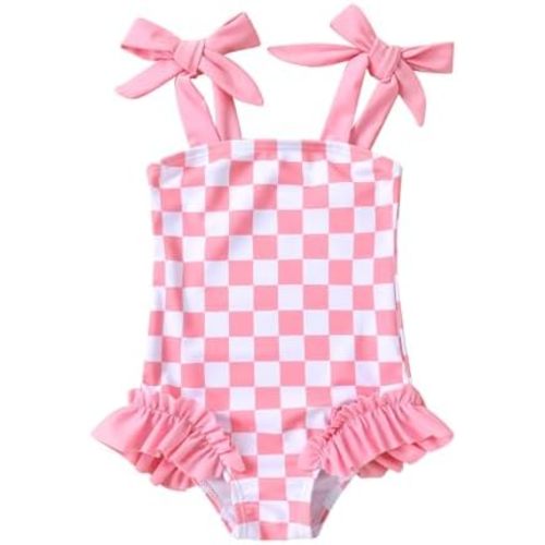 Happy Town Toddler Baby Girl Color Block One Piece Swimsuit Swimwear