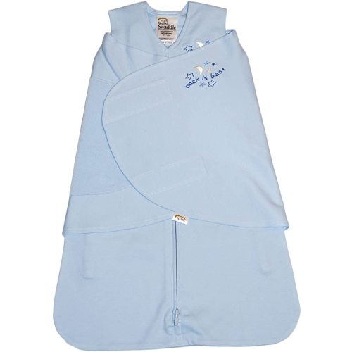 HALO SleepSack Swaddle - 3-Way Adjustable 100% Cotton Wearable Blanket - TOG 1.5 - Heather Gray - Small