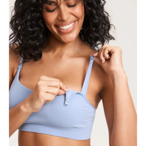 Ribbed Scoop Nursing Bralette, size medium