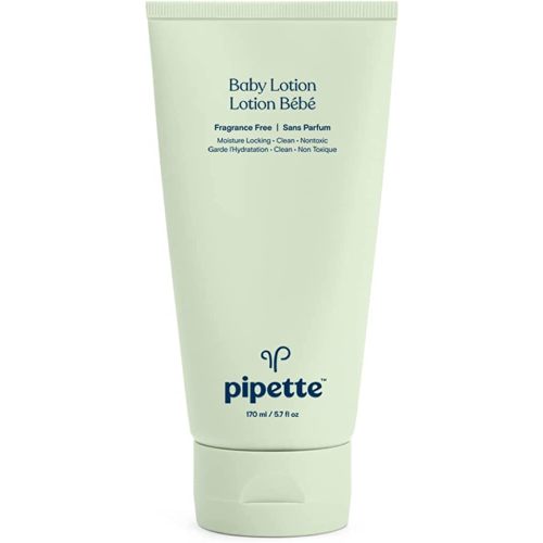 Pipette Baby Lotion - Fragrance Free, Hydrates & Nourishes Sensitive Skin, Baby Essentials for Newborn, Renewable Plant-Derived Squalane, 5.7 fl oz