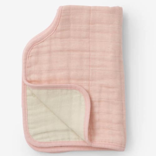 Muslin Burp Cloth, Rose Petal