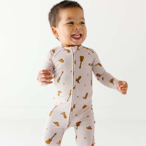 Gone Country Small Ribbed Zip Romper 6-12M