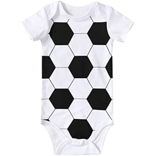 Chichoo Newborn Baby Football Baseball Soccer Sport Themed Jersey Outfit Infant Bodysuit Interlock 195 Gsm 0-24 Months