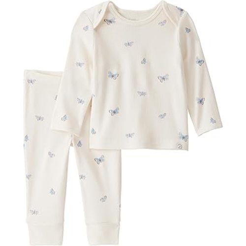 little planet by carter's Girl 2-piece Pants Set made with Organic Cotton, Butterfly, 12M