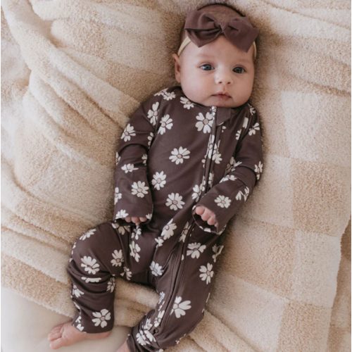 Bamboo Zip Pajamas | Midnight Meadow