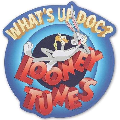 Looney Tunes Bugs Bunny What's Up Doc Metal Sign - Fun Looney Tunes Wall Decor for Man Cave or Movie Room